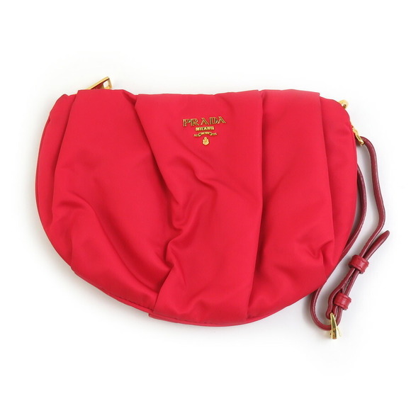 Prada leather red nylon pouch - Picture 1 of 4